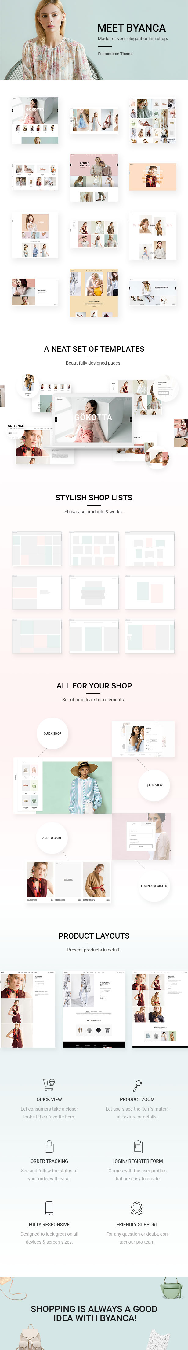 WordPress theme Byanca - Modern WooCommerce Theme for Clothing Brands and Shops (WooCommerce)